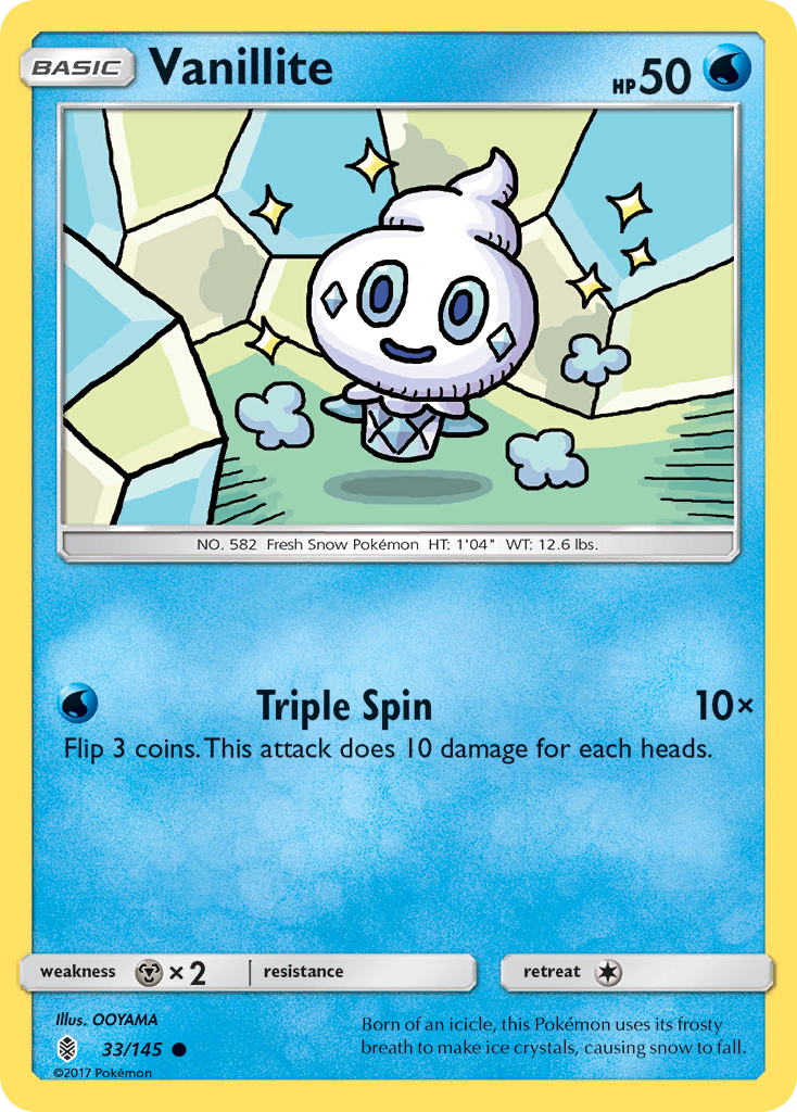 Vanillite (33/145) [Sun & Moon: Guardians Rising] | Gear Gaming Bentonville