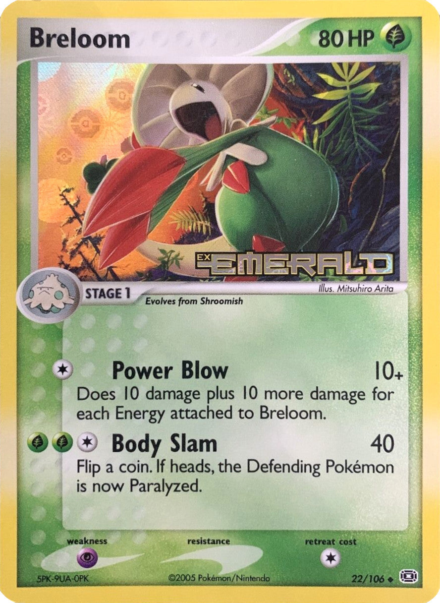 Breloom (22/106) (Stamped) [EX: Emerald] | Gear Gaming Bentonville