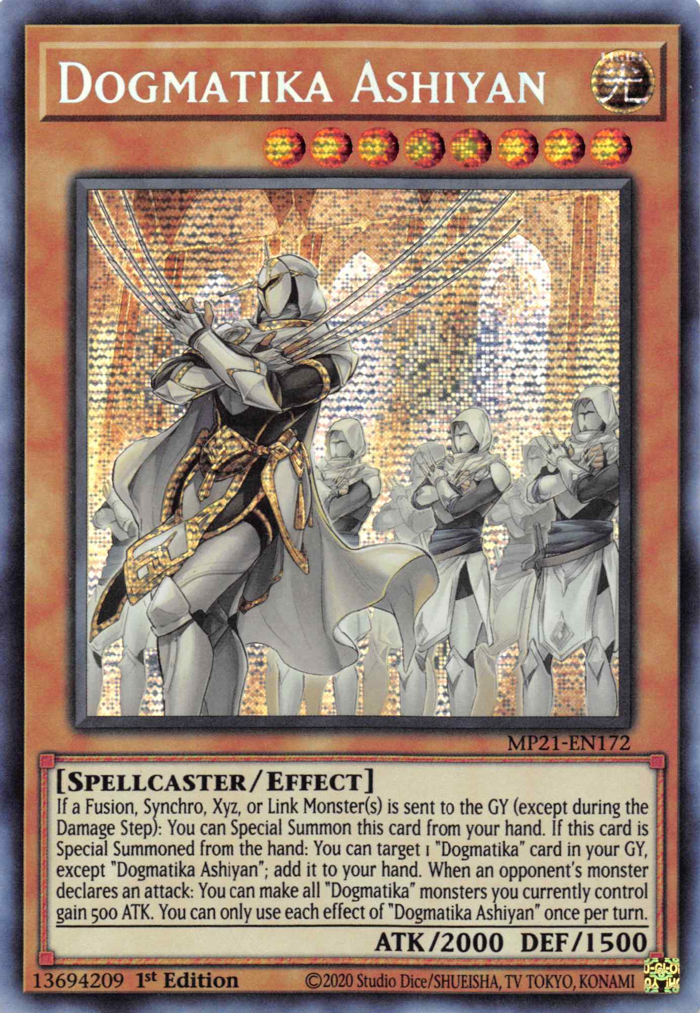 Dogmatika Ashiyan [MP21-EN172] Prismatic Secret Rare | Gear Gaming Bentonville