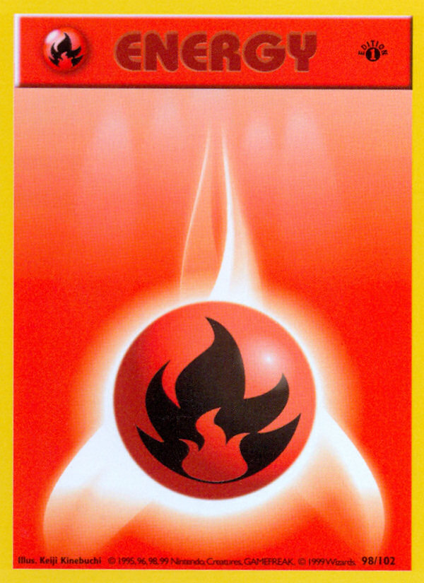 Fire Energy (98/102) (Shadowless) [Base Set 1st Edition] | Gear Gaming Bentonville