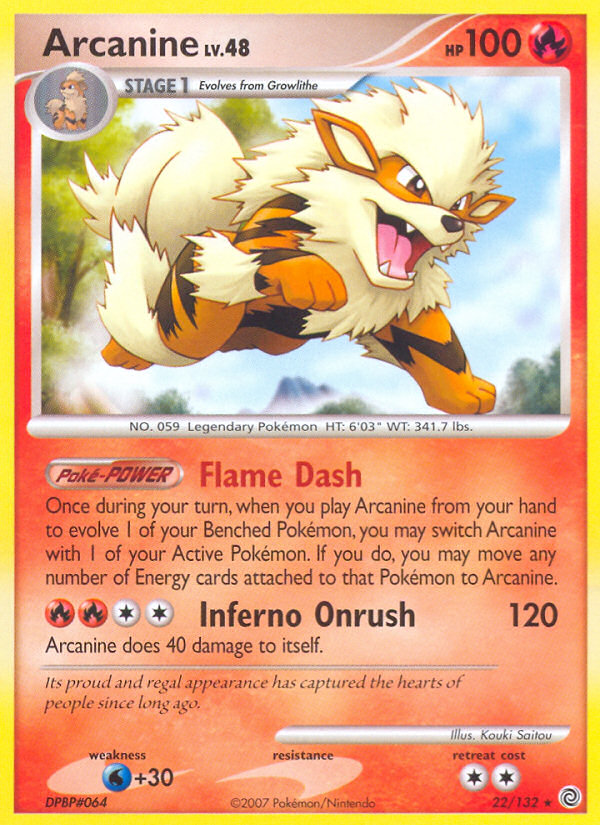 Arcanine (22/132) [Diamond & Pearl: Secret Wonders] | Gear Gaming Bentonville