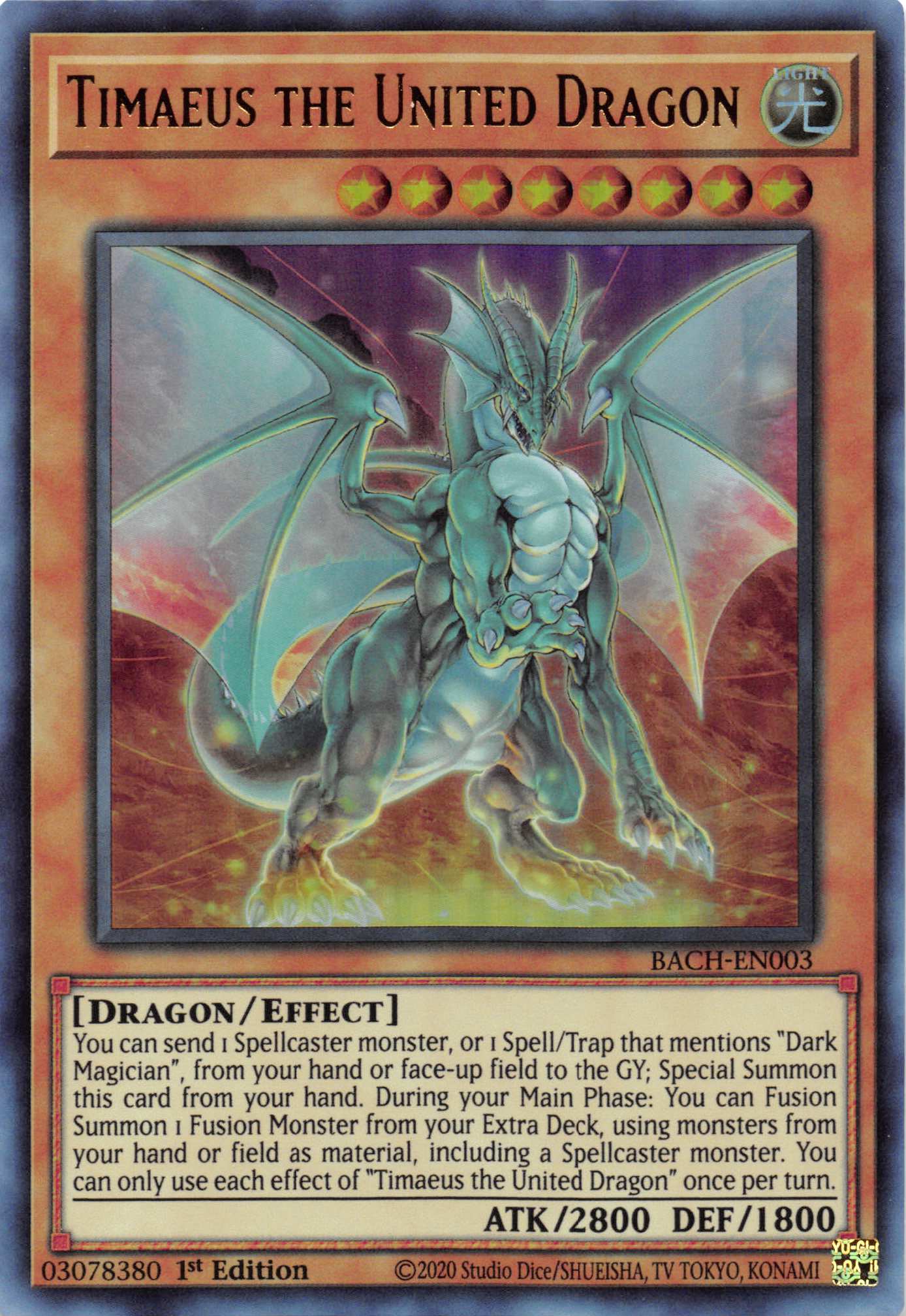 Timaeus the United Dragon [BACH-EN003] Ultra Rare | Gear Gaming Bentonville