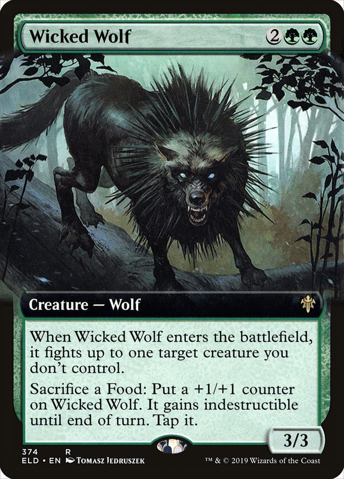 Wicked Wolf (Extended Art) [Throne of Eldraine] | Gear Gaming Bentonville