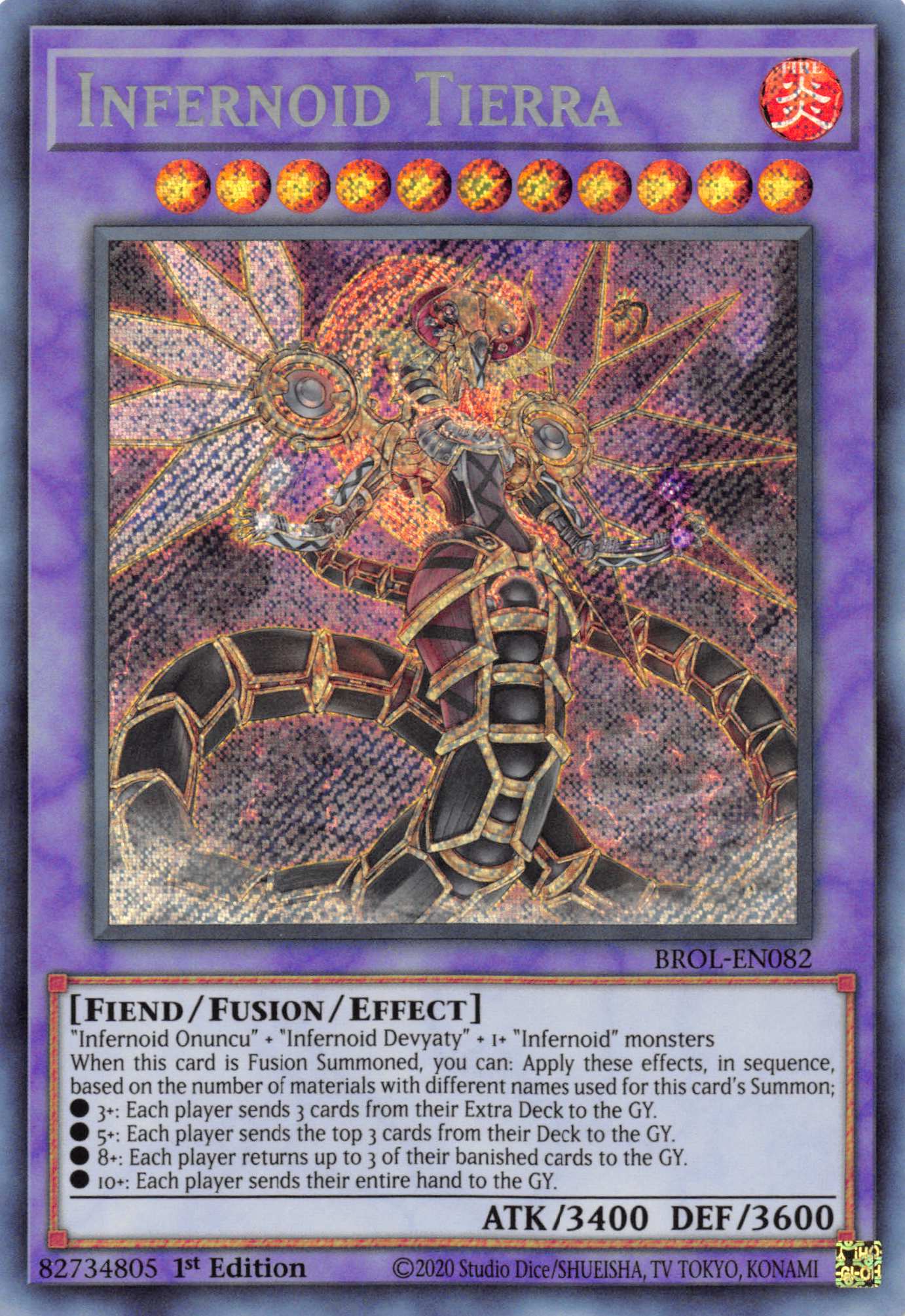 Infernoid Tierra [BROL-EN082] Secret Rare | Gear Gaming Bentonville