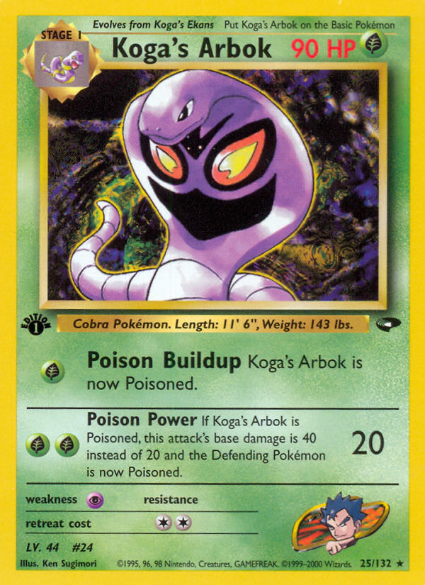 Koga's Arbok (25/132) [Gym Challenge 1st Edition] | Gear Gaming Bentonville