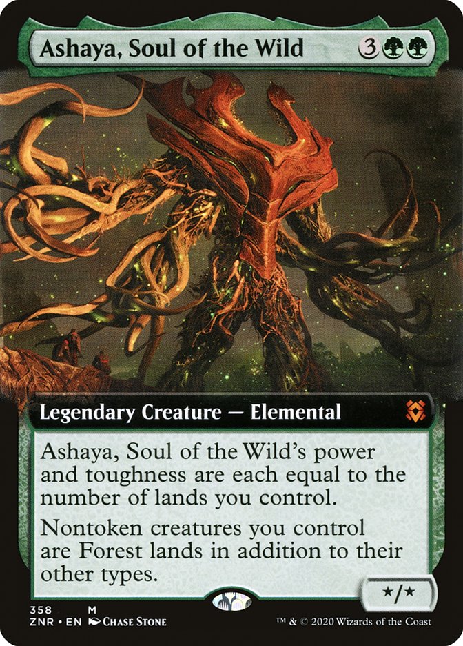 Ashaya, Soul of the Wild (Extended Art) [Zendikar Rising] | Gear Gaming Bentonville