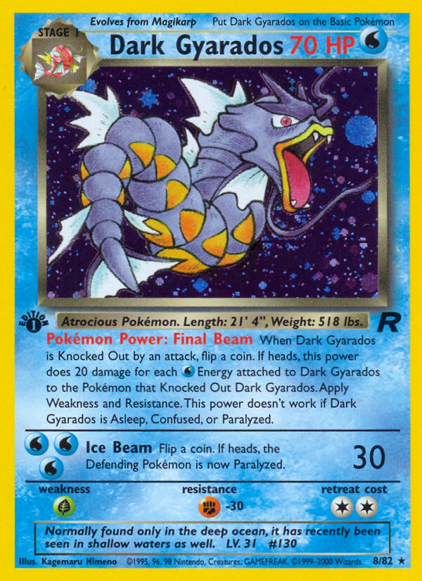 Dark Gyarados (8/82) [Team Rocket 1st Edition] | Gear Gaming Bentonville