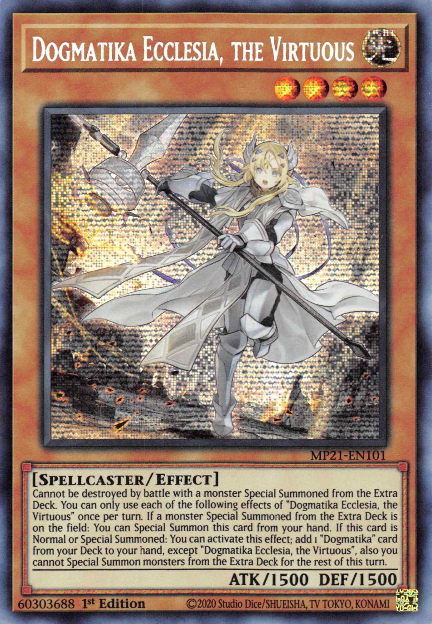 Dogmatika Ecclesia, the Virtuous [MP21-EN101] Prismatic Secret Rare | Gear Gaming Bentonville