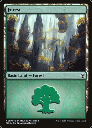 Forest - Selesnya (A09) [Launch Party & Release Event Promos] | Gear Gaming Bentonville