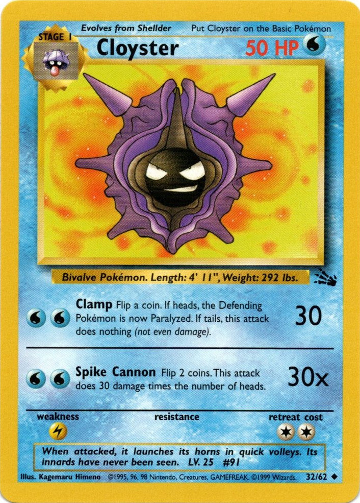 Cloyster (32/62) [Fossil Unlimited] | Gear Gaming Bentonville