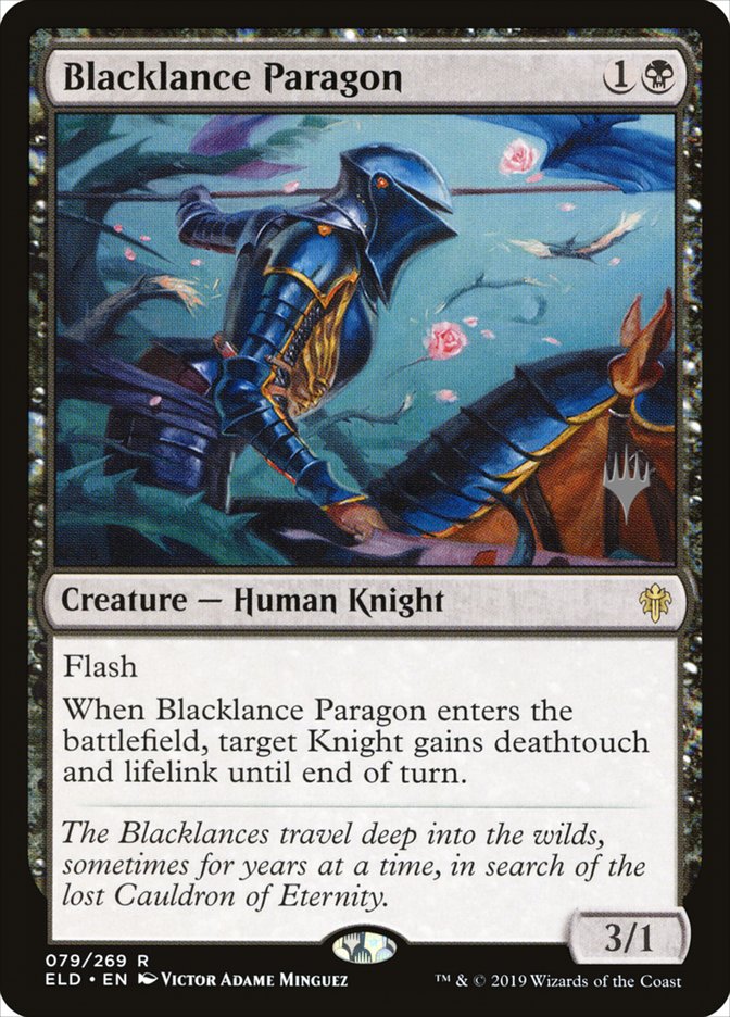 Blacklance Paragon (Promo Pack) [Throne of Eldraine Promos] | Gear Gaming Bentonville