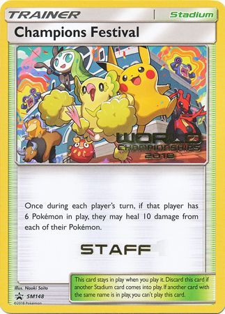 Champions Festival (SM148) (2018 Staff) [Sun & Moon: Black Star Promos] | Gear Gaming Bentonville