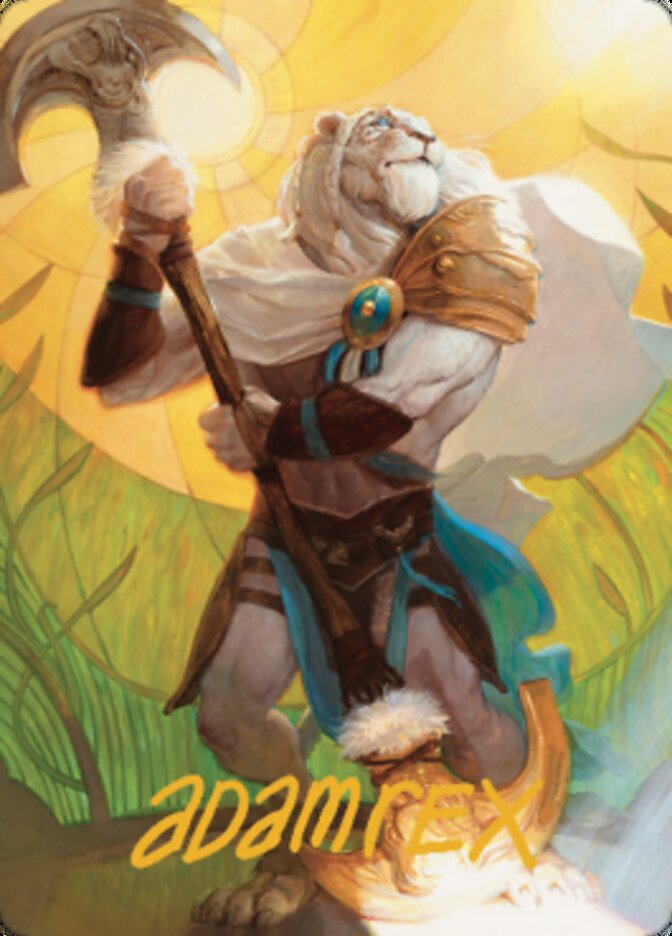 Ajani, Sleeper Agent Art Card (Gold-Stamped Signature) [Dominaria United Art Series] | Gear Gaming Bentonville