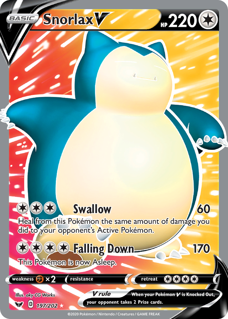 Snorlax V (197/202) [Sword & Shield: Base Set] | Gear Gaming Bentonville