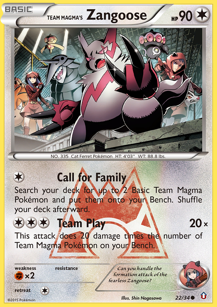 Team Magma's Zangoose (22/34) [XY: Double Crisis] | Gear Gaming Bentonville