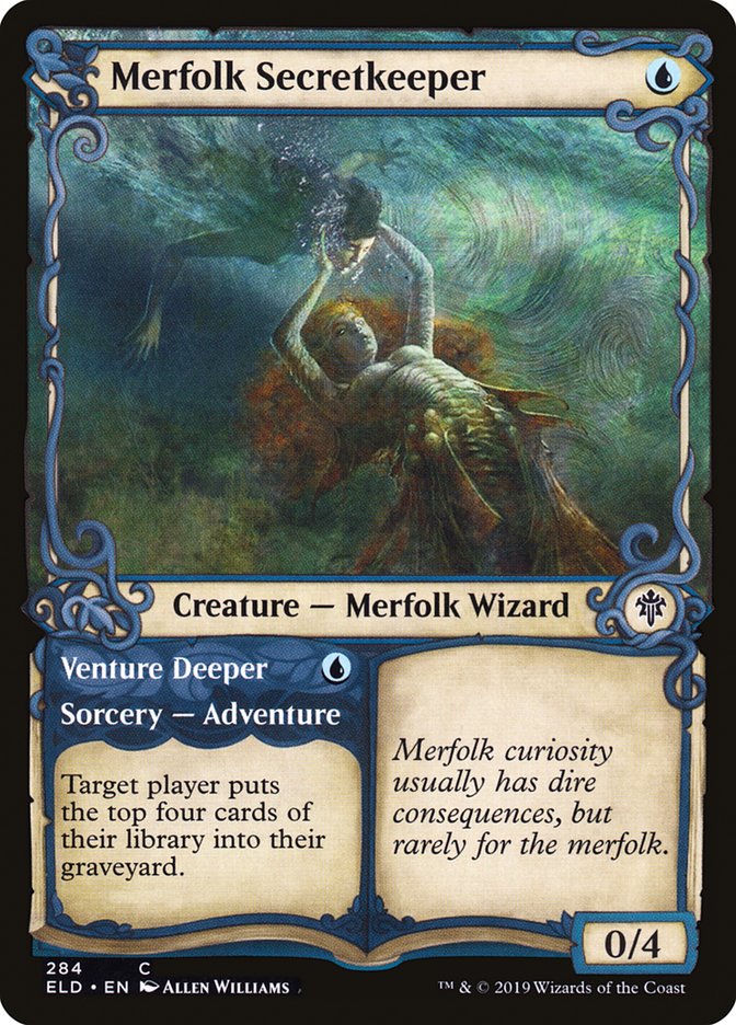 Merfolk Secretkeeper // Venture Deeper (Showcase) [Throne of Eldraine] | Gear Gaming Bentonville