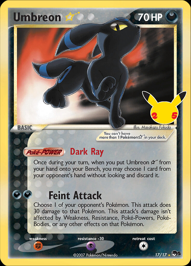 Umbreon (17/17) (Star) [Celebrations: 25th Anniversary - Classic Collection] | Gear Gaming Bentonville