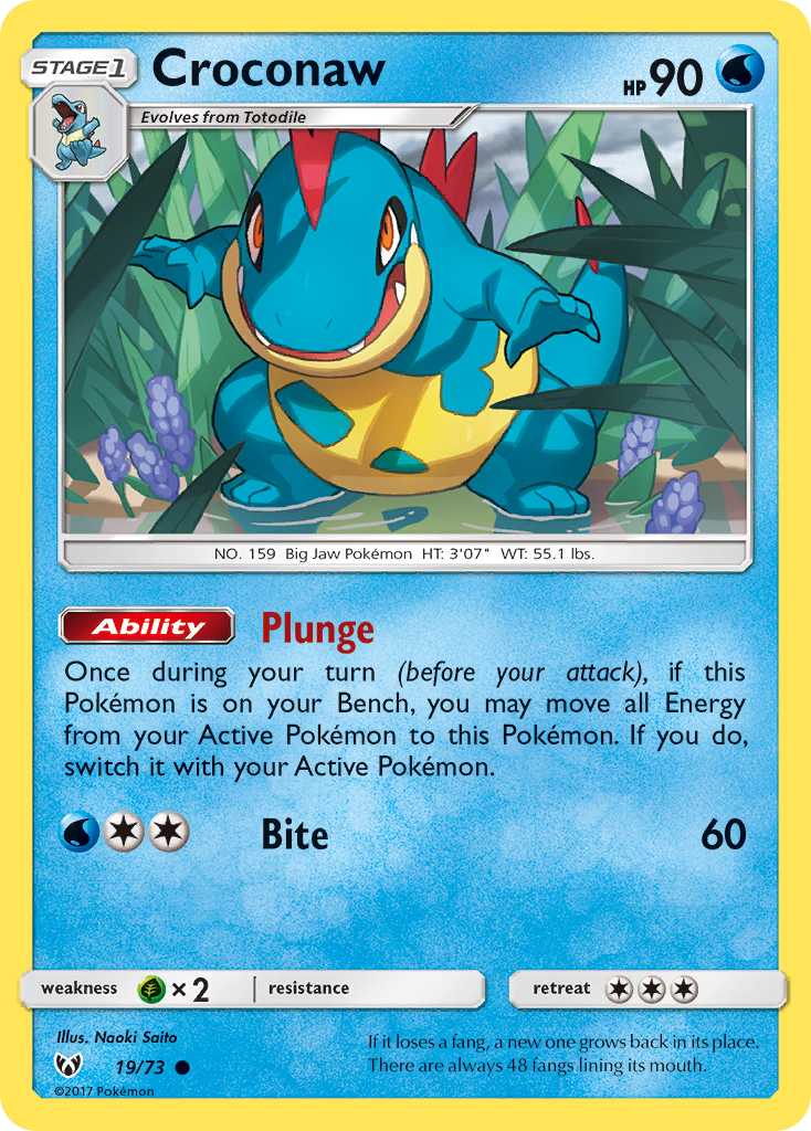 Croconaw (19/73) [Sun & Moon: Shining Legends] | Gear Gaming Bentonville