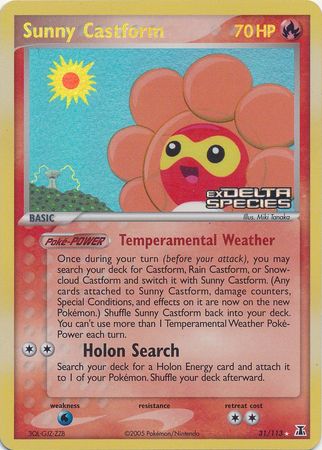 Sunny Castform (31/113) (Stamped) [EX: Delta Species] | Gear Gaming Bentonville