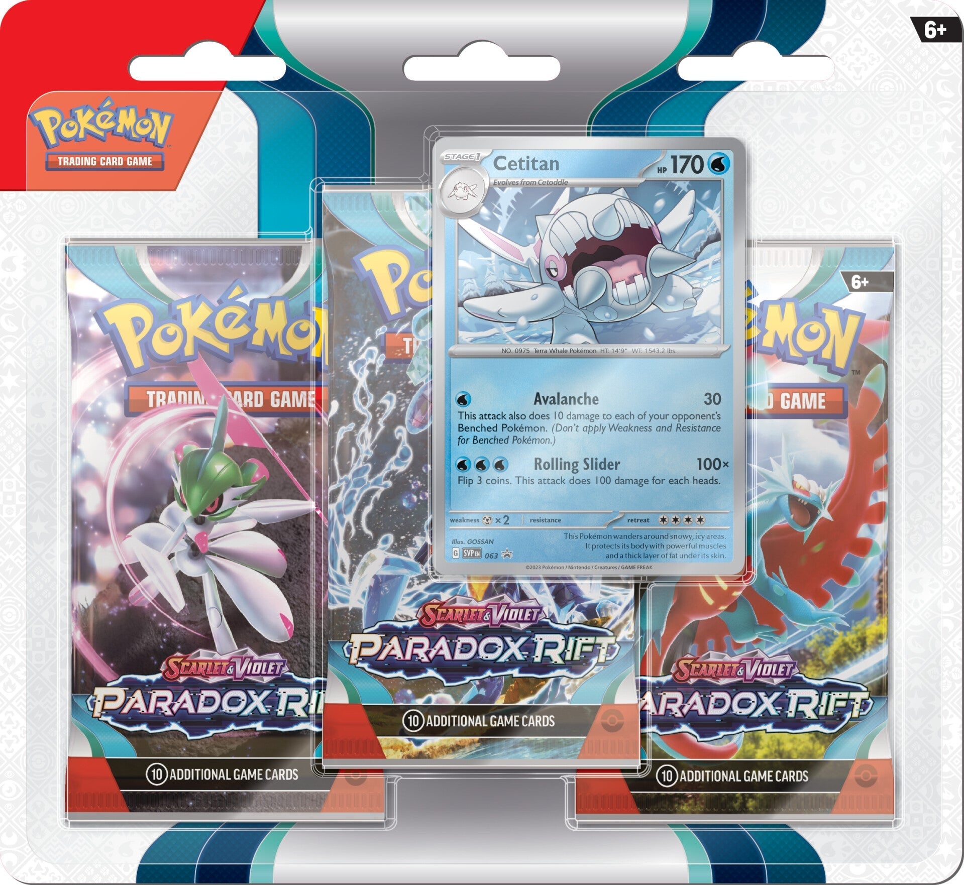 Scarlet & Violet: Paradox Rift - 3-Pack Blisters (Cetitan) | Gear Gaming Bentonville