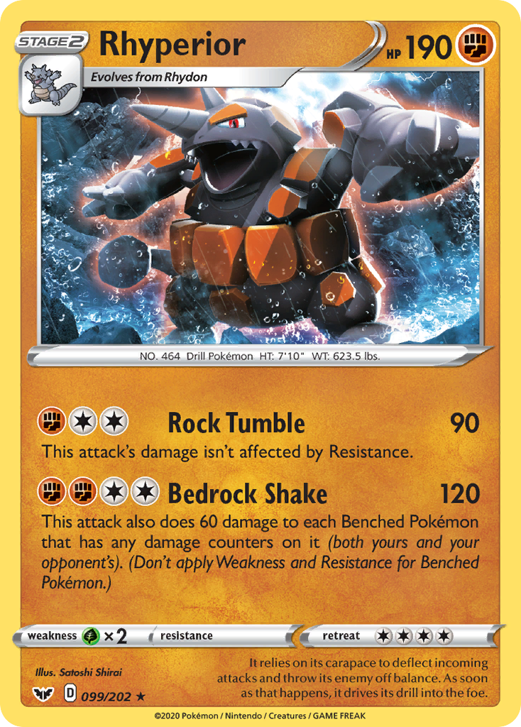 Rhyperior (099/202) [Sword & Shield: Base Set] | Gear Gaming Bentonville