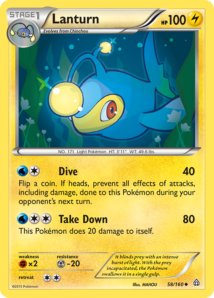 Lanturn (58/160) [XY: Primal Clash] | Gear Gaming Bentonville