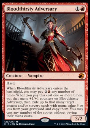 Bloodthirsty Adversary (Promo Pack) [Innistrad: Midnight Hunt Promos] | Gear Gaming Bentonville