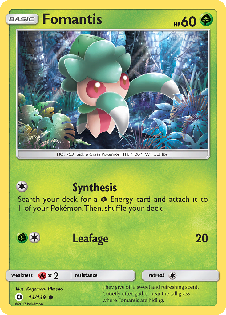 Fomantis (14/149) [Sun & Moon: Base Set] | Gear Gaming Bentonville