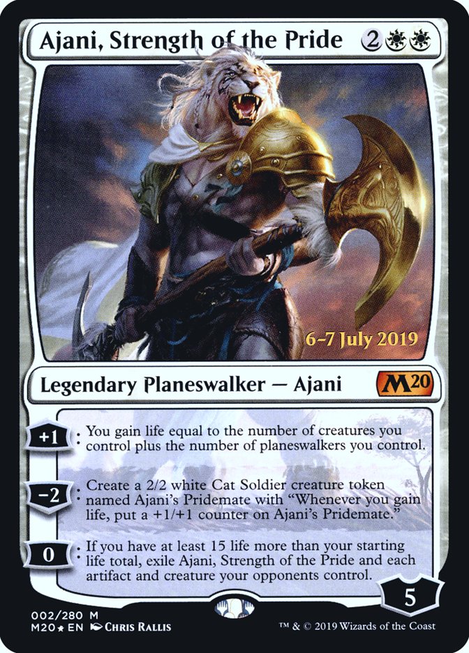 Ajani, Strength of the Pride  [Core Set 2020 Prerelease Promos] | Gear Gaming Bentonville