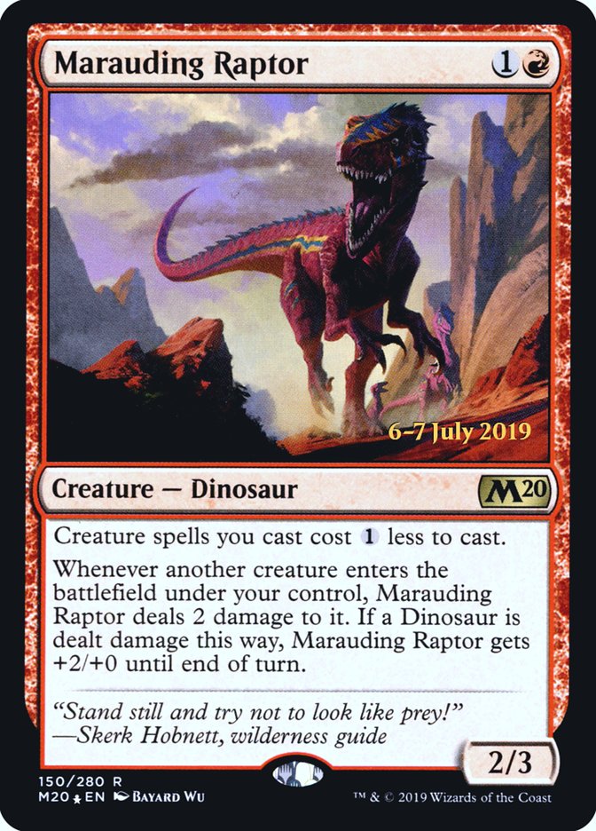 Marauding Raptor  [Core Set 2020 Prerelease Promos] | Gear Gaming Bentonville