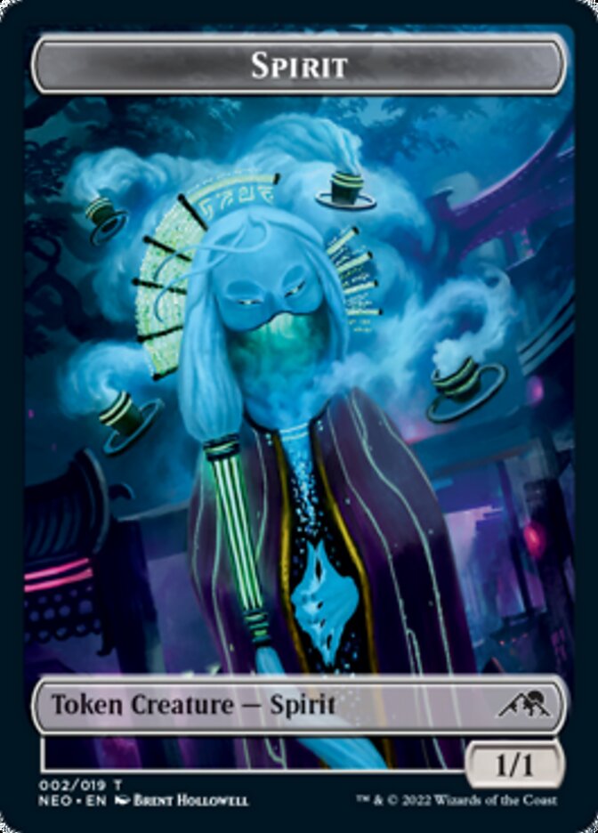 Spirit (002) // Dragon Spirit Double-sided Token [Kamigawa: Neon Dynasty Tokens] | Gear Gaming Bentonville