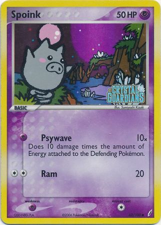 Spoink (62/100) (Stamped) [EX: Crystal Guardians] | Gear Gaming Bentonville