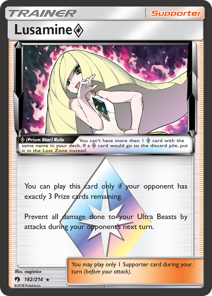 Lusamine (182/214) (Prism Star) [Sun & Moon: Lost Thunder] | Gear Gaming Bentonville