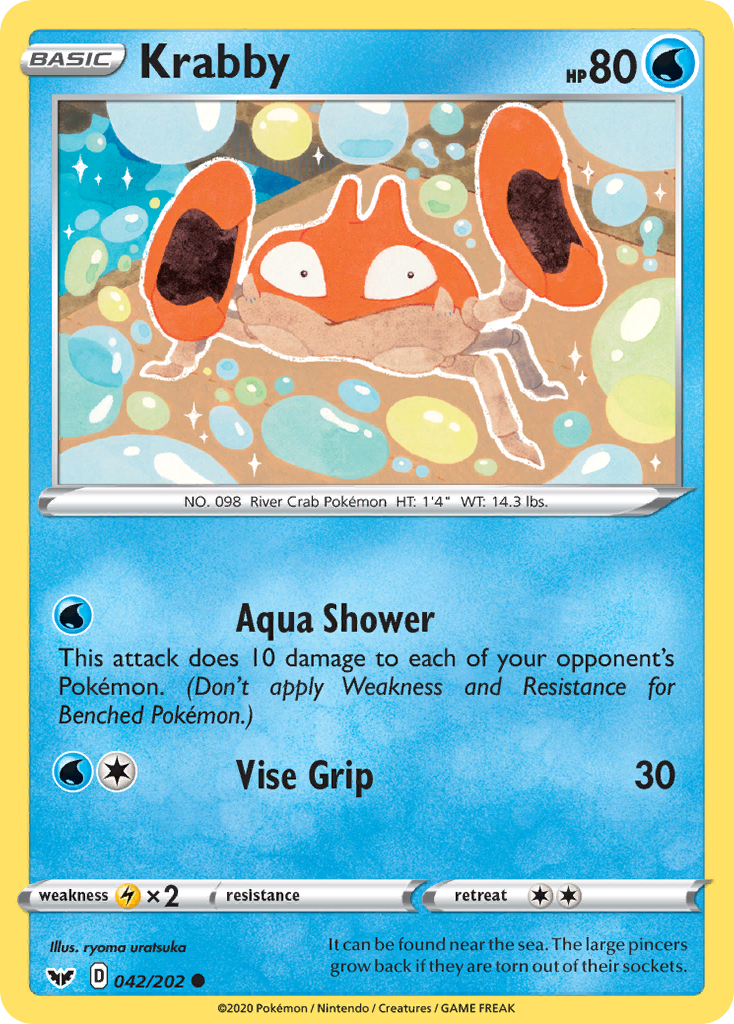 Krabby (042/202) [Sword & Shield: Base Set] | Gear Gaming Bentonville