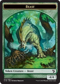 Beast (013) // Plant Double-sided Token [Commander 2018 Tokens] | Gear Gaming Bentonville