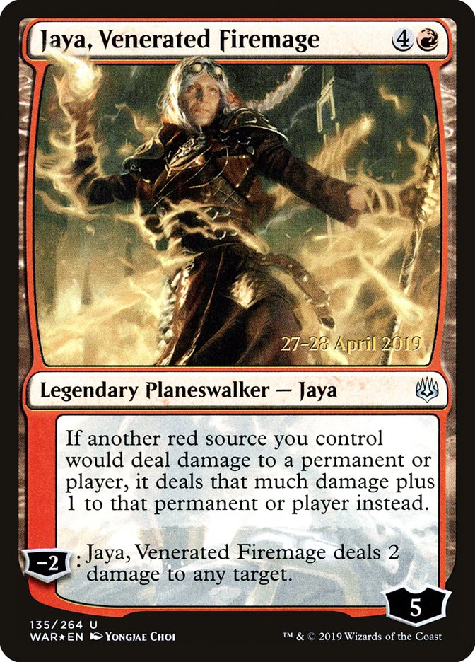 Jaya, Venerated Firemage  [War of the Spark Prerelease Promos] | Gear Gaming Bentonville