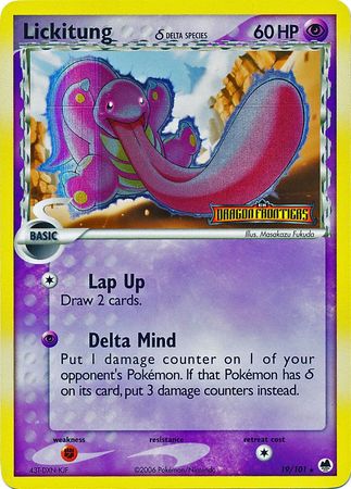 Lickitung (19/101) (Delta Species) (Stamped) [EX: Dragon Frontiers] | Gear Gaming Bentonville