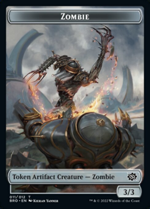 Powerstone // Zombie Double-Sided Token [The Brothers' War Tokens] | Gear Gaming Bentonville