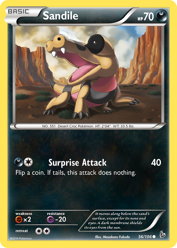 Sandile (56/106) [XY: Flashfire] | Gear Gaming Bentonville