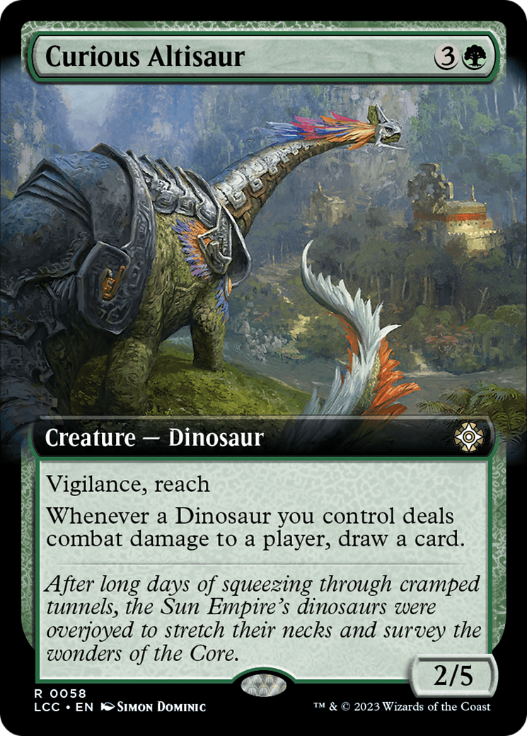 Curious Altisaur (Extended Art) [The Lost Caverns of Ixalan Commander] | Gear Gaming Bentonville