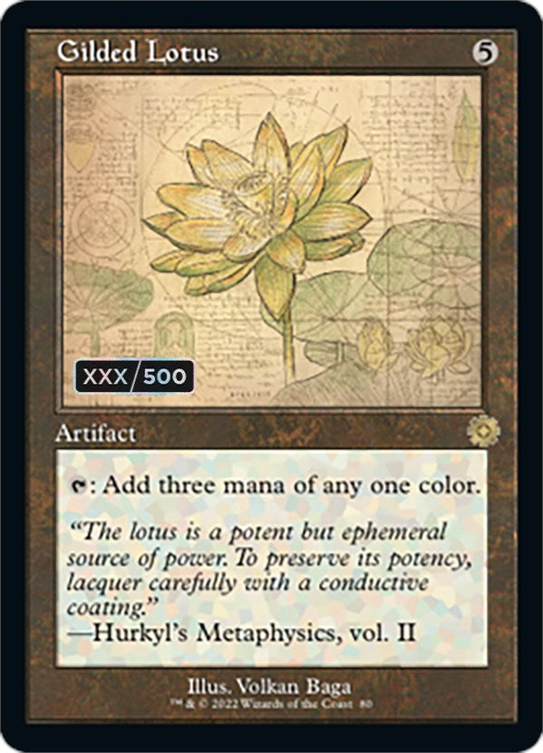 Gilded Lotus (Retro Schematic) (Serial Numbered) [The Brothers' War Retro Artifacts] | Gear Gaming Bentonville