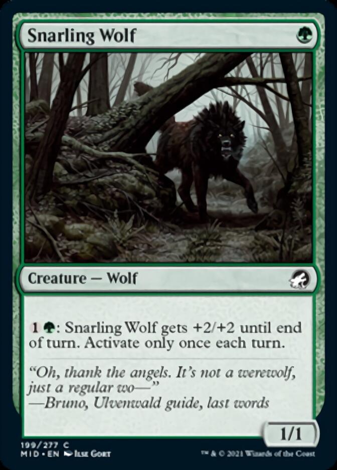 Snarling Wolf [Innistrad: Midnight Hunt] | Gear Gaming Bentonville