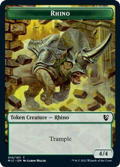 Rhino // Wolf Double-sided Token [Innistrad: Midnight Hunt Commander Tokens] | Gear Gaming Bentonville