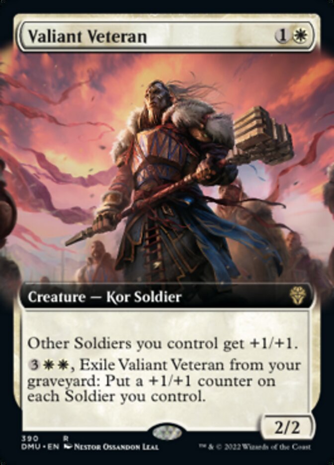 Valiant Veteran (Extended Art) [Dominaria United] | Gear Gaming Bentonville