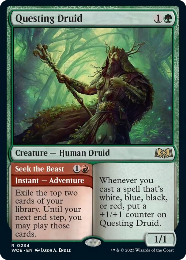 Questing Druid // Seek the Beast [Wilds of Eldraine] | Gear Gaming Bentonville