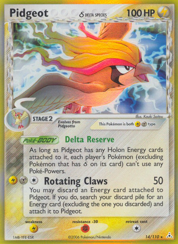 Pidgeot (14/110) (Delta Species) [EX: Holon Phantoms] | Gear Gaming Bentonville