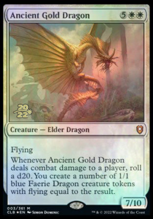 Ancient Gold Dragon [Commander Legends: Battle for Baldur's Gate Prerelease Promos] | Gear Gaming Bentonville