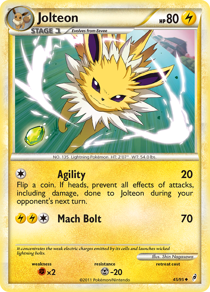 Jolteon (45/95) [HeartGold & SoulSilver: Call of Legends] | Gear Gaming Bentonville