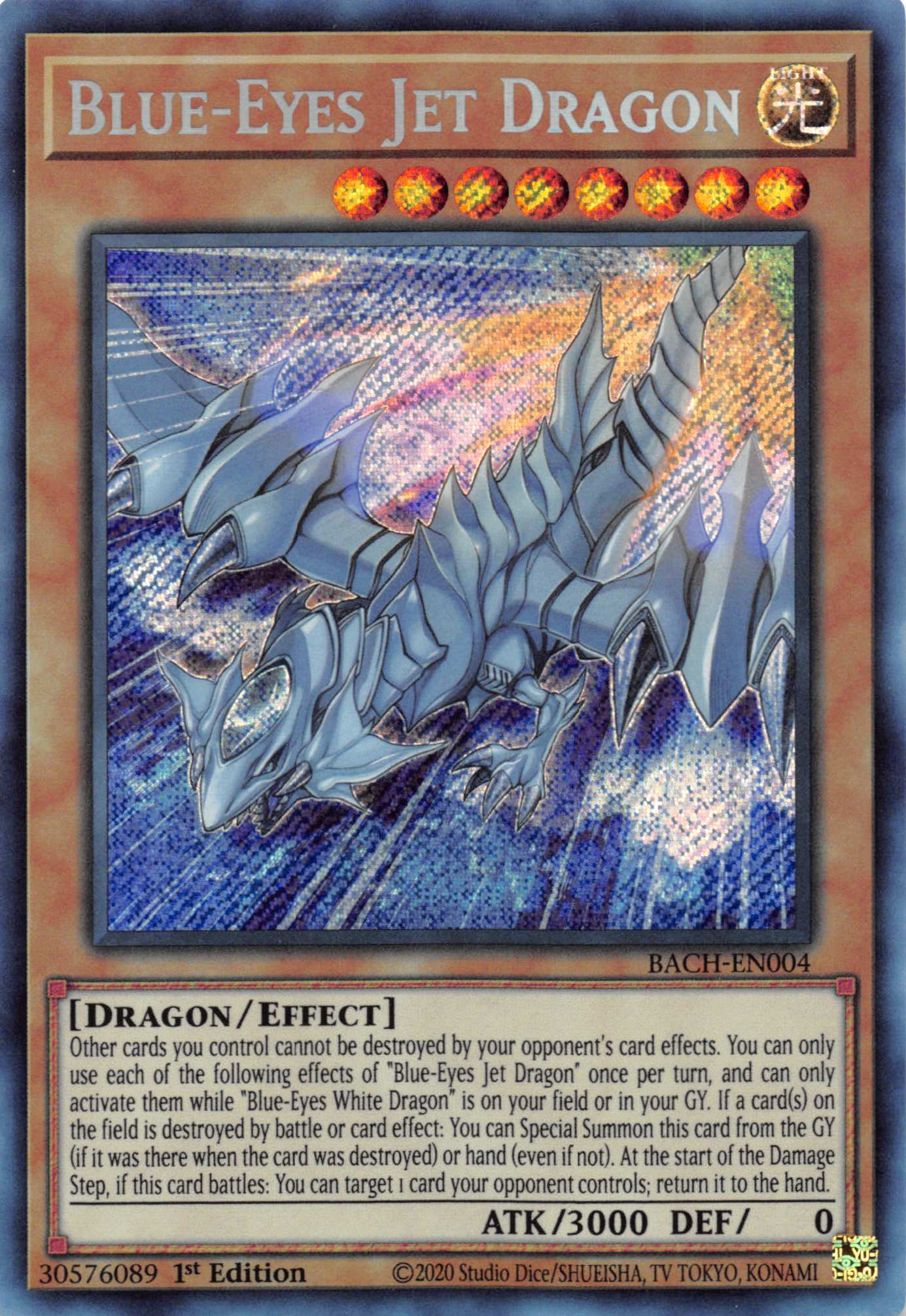 Blue-Eyes Jet Dragon [BACH-EN004] Secret Rare | Gear Gaming Bentonville