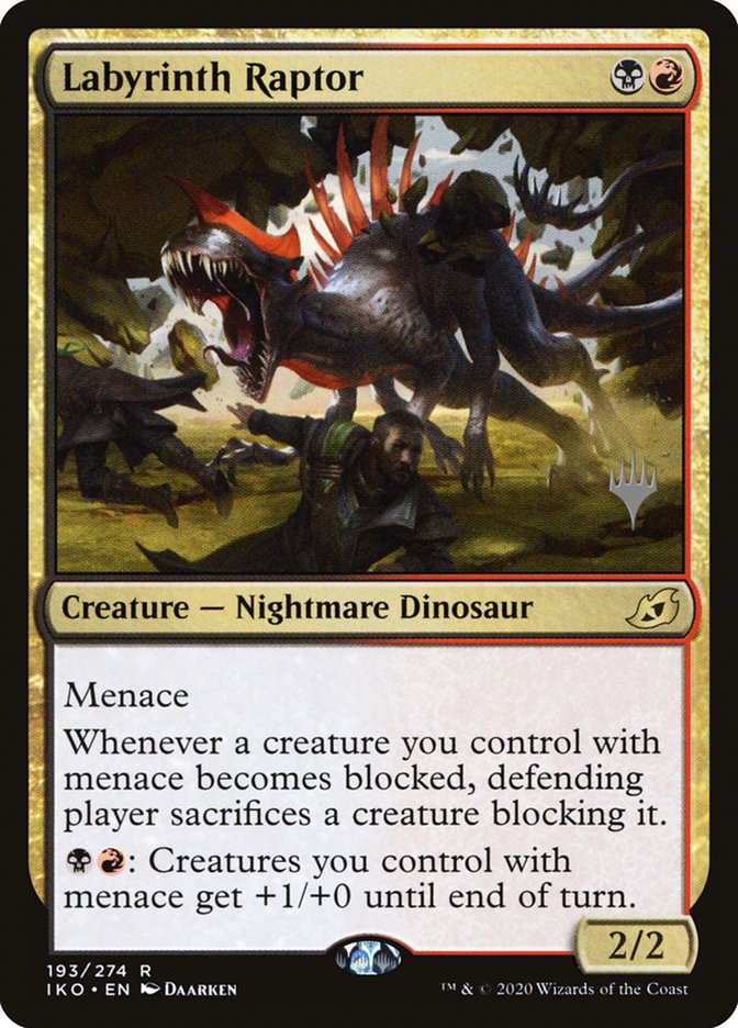 Labyrinth Raptor (Promo Pack) [Ikoria: Lair of Behemoths Promos] | Gear Gaming Bentonville